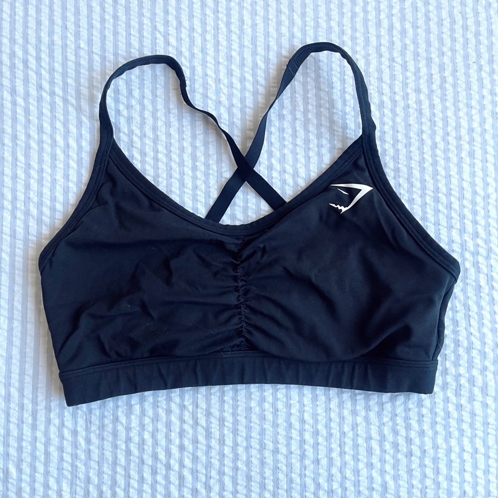 Gymshark Black Cross-Back Sports Bra